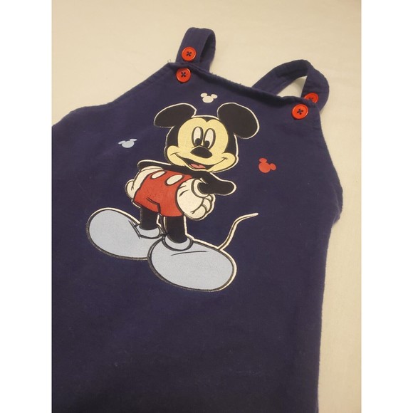 Disney Baby Mickey Mouse Cotton Overall Jumper Sz 24 Months - Picture 4 of 6